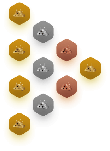 Left side gold bars