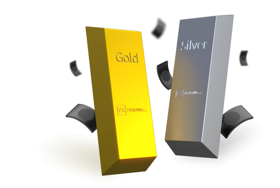 Gold bar and silver bar