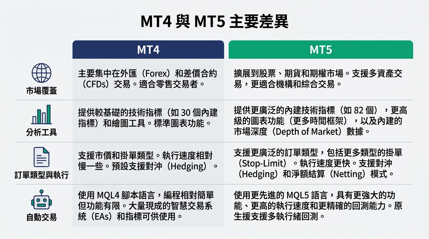 我應該選擇台灣哪家 MT5 MT4 經紀商? 3 台灣的 MT5 MT4 經紀商彼此有何不同