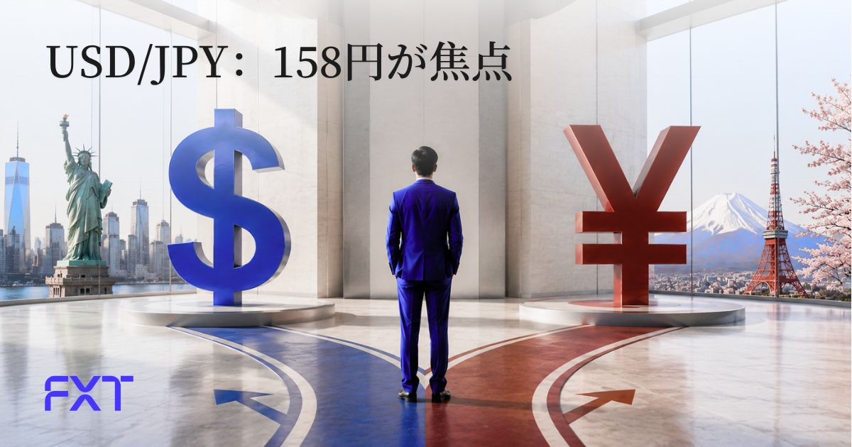 米ドル/円、高値圏で上値重く：日銀の利上げ観測強まる、158.00が重要なサポートに